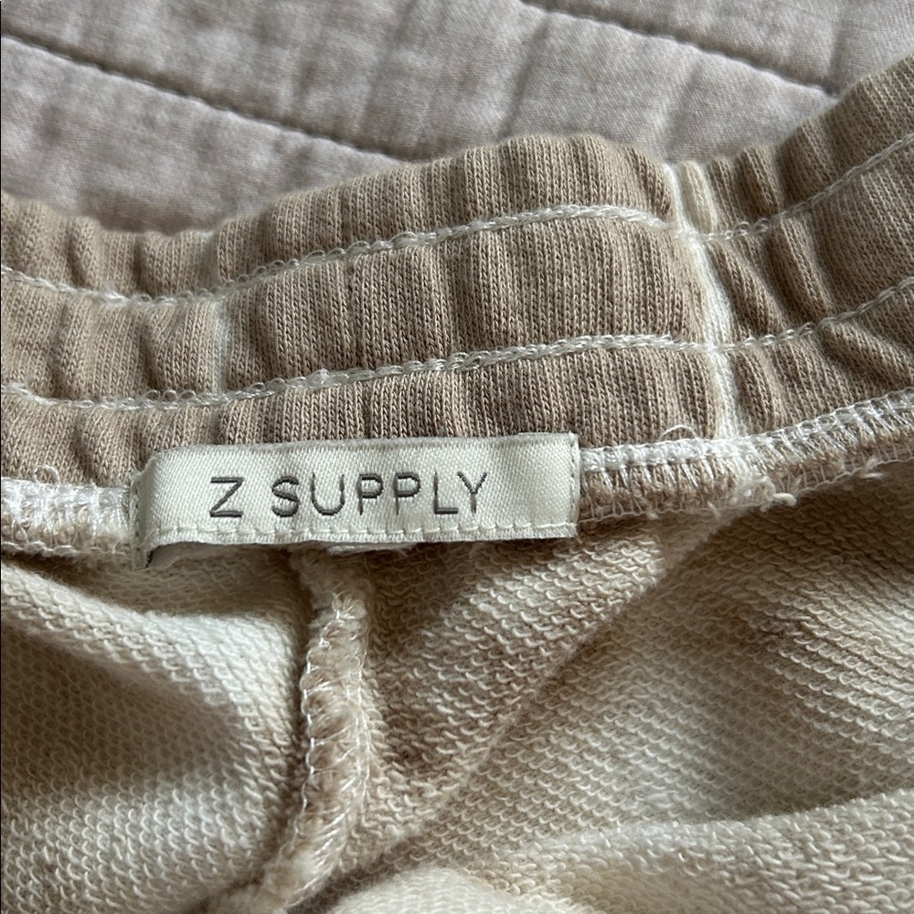 Z supply SADIE SPIRAL TIE-DYE comfy 100% cotton pull on beige lounge shorts L​ - Picture 4 of 10